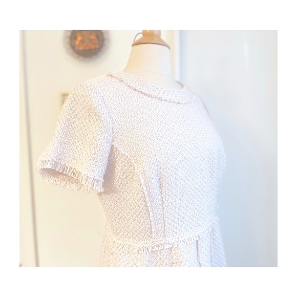 NEW Eliza J Pink/White/Metallic Tweed Career Dress Size 12P Petite L Large NWT - Picture 4 of 9